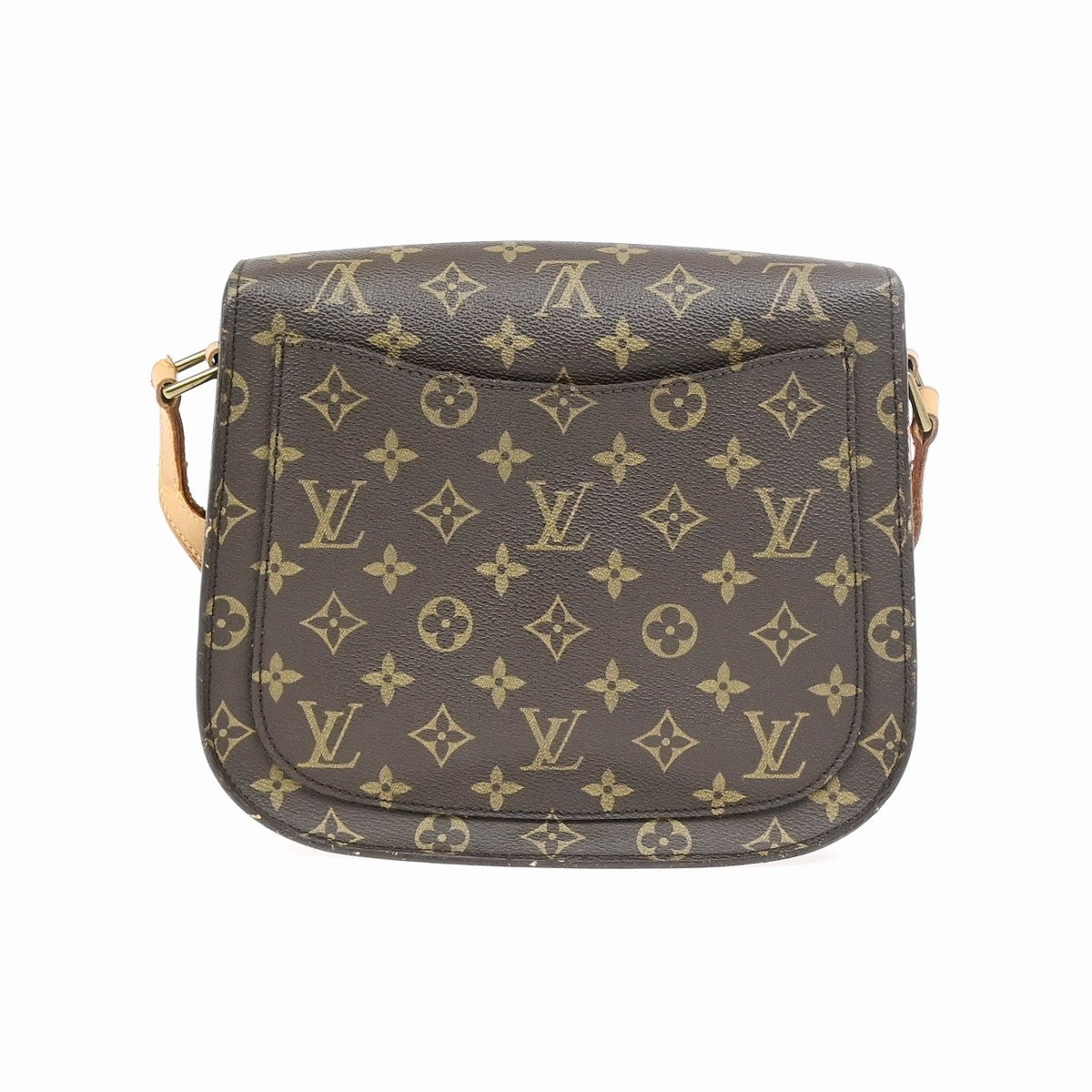 LOUIS VUITTON Saint Cloud GM Shoulder Bag Monogram Leather Brown M51242 39YJ254