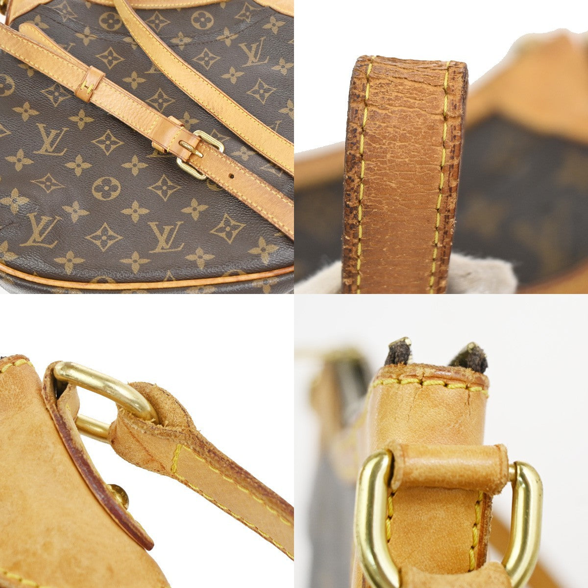 LOUIS VUITTON Odeon PM Shoulder Bag Monogram Leather Brown Spain M56390 73KC908