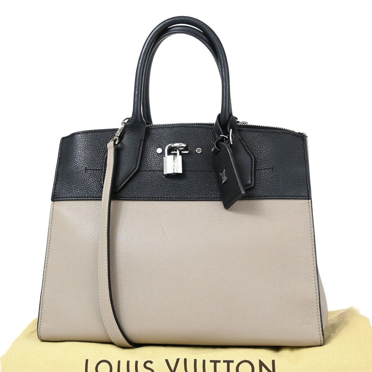 LOUIS VUITTON City Steamer MM 2Way Hand Bag Taurillon Leather BE M54314 636RJ781