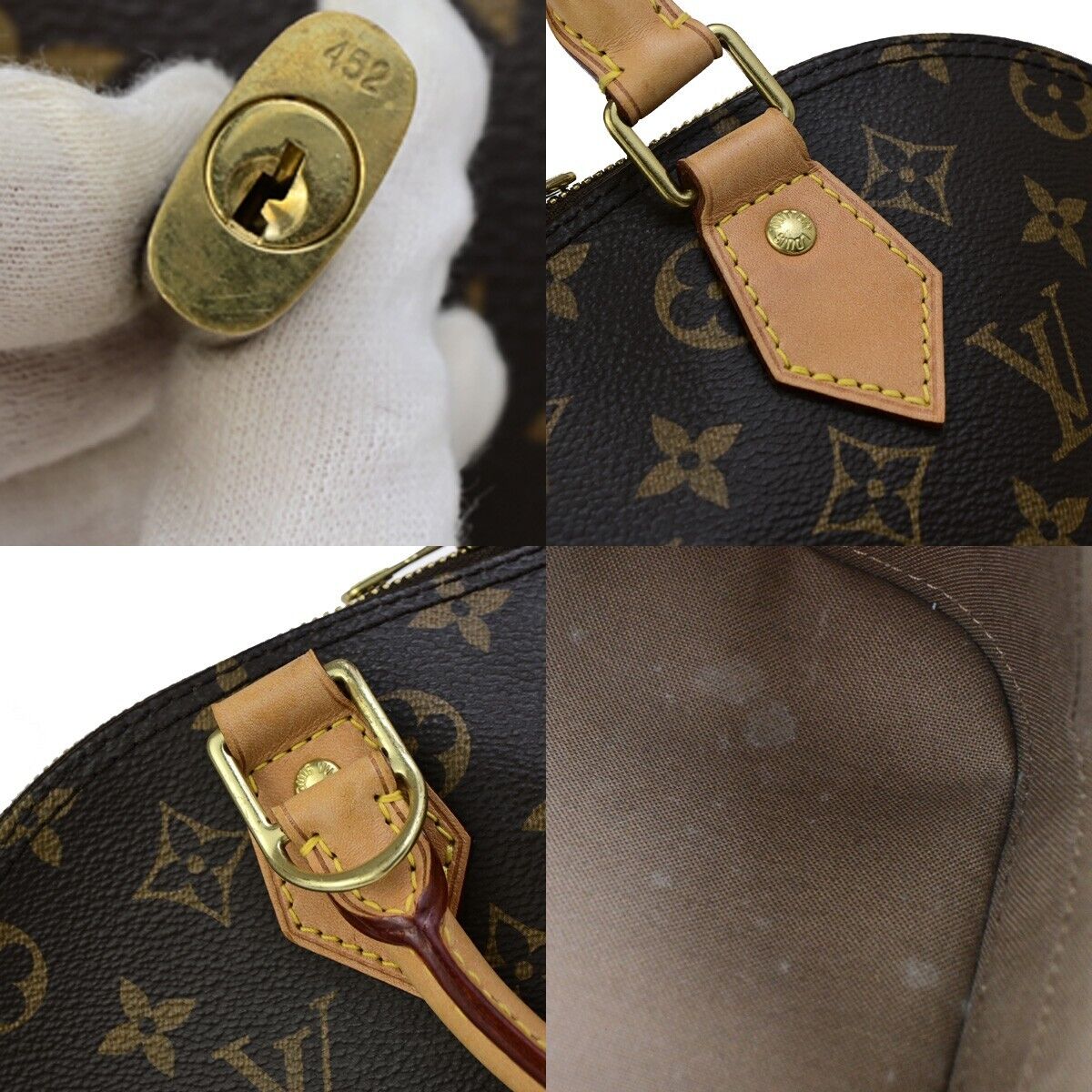LOUIS VUITTON LV Logo Alma PM Hand Bag Monogram Leather BN France M53151 59ED044