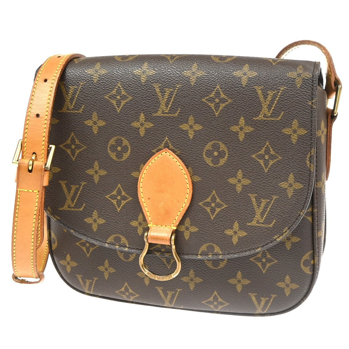 LOUIS VUITTON Saint Cloud GM Shoulder Bag Monogram Leather Brown M51242 85CA747