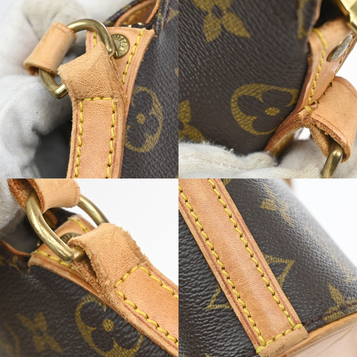 LOUIS VUITTON Logo Drouot Shoulder Bag Monogram Leather Brown M51290 76PA003