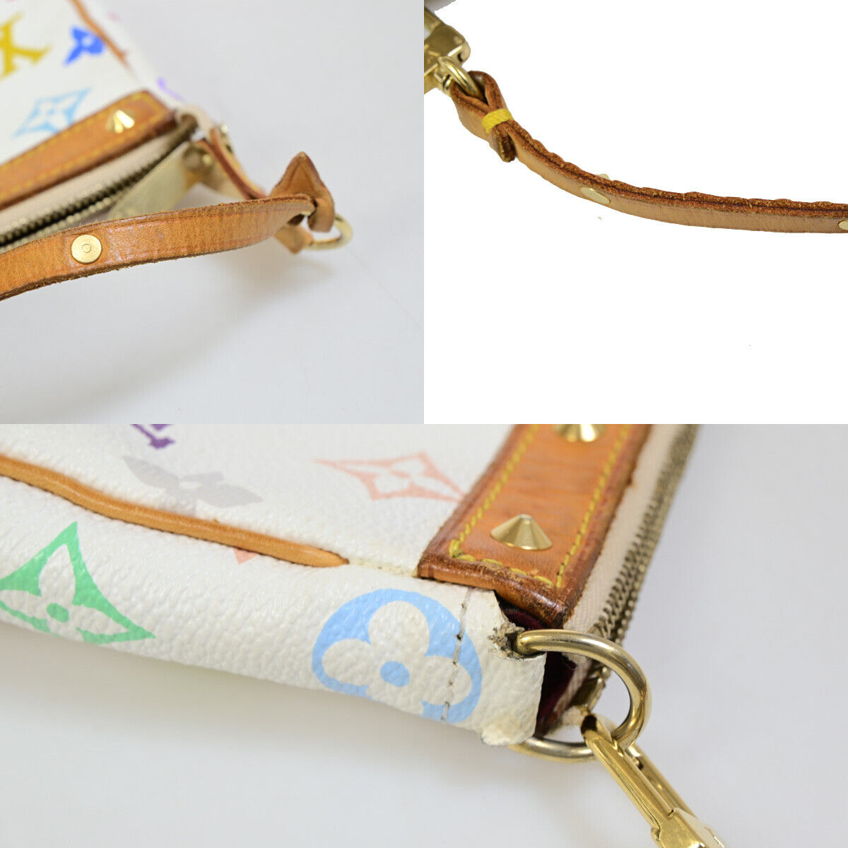LOUIS VUITTON Pochette Accessoires Hand Bag Monogram Multi WE M92649 97YG345