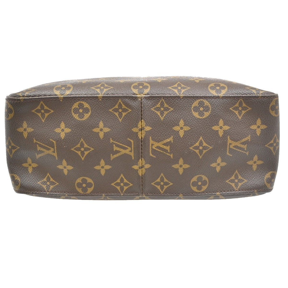 LOUIS VUITTON Logo Looping GM Shoulder Bag Monogram Leather Brown M51145 18PA109