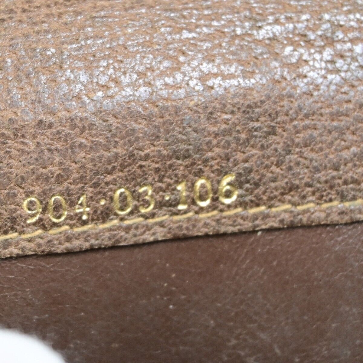 GUCCI Logo Sherry GG Pattern Bifold Wallet Purse PVC Leather Brown Gold 09YE955