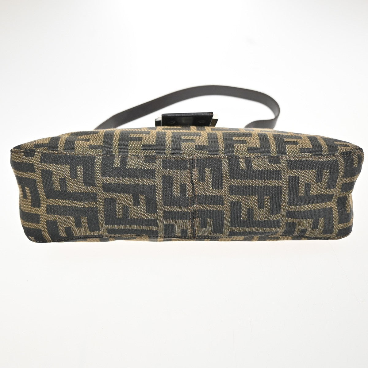 FENDI Mamma Baguette Zucca Shoulder bag Canvas Leather Brown SHW Italy 50MA115