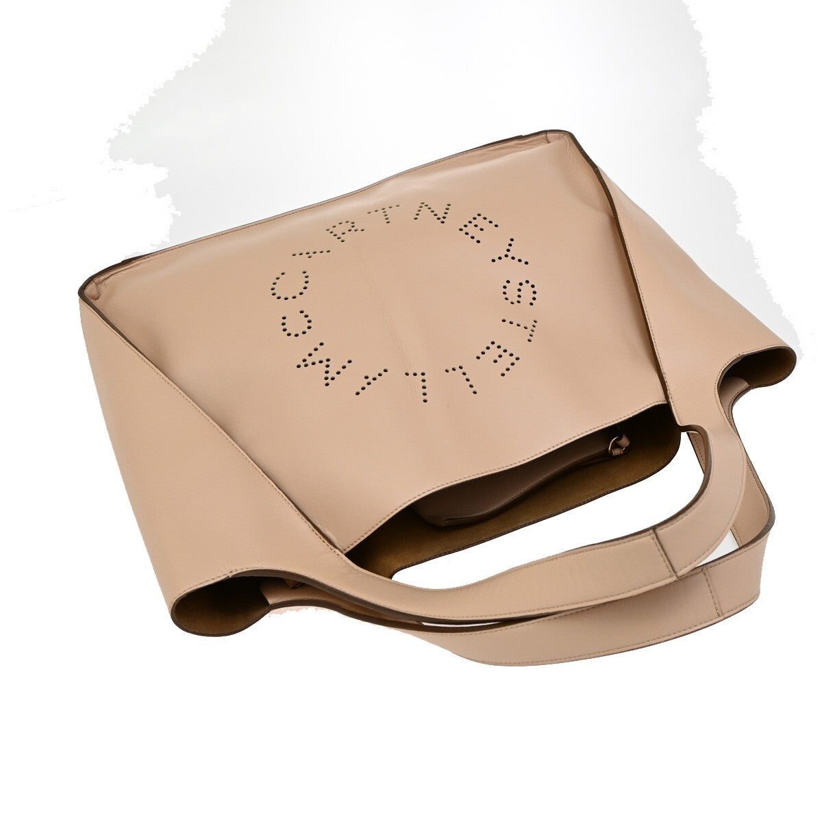 Stella McCartney Logo Shoulder Tote Bag Eco Alter Nappa Pinkbeige Italy 36FB691