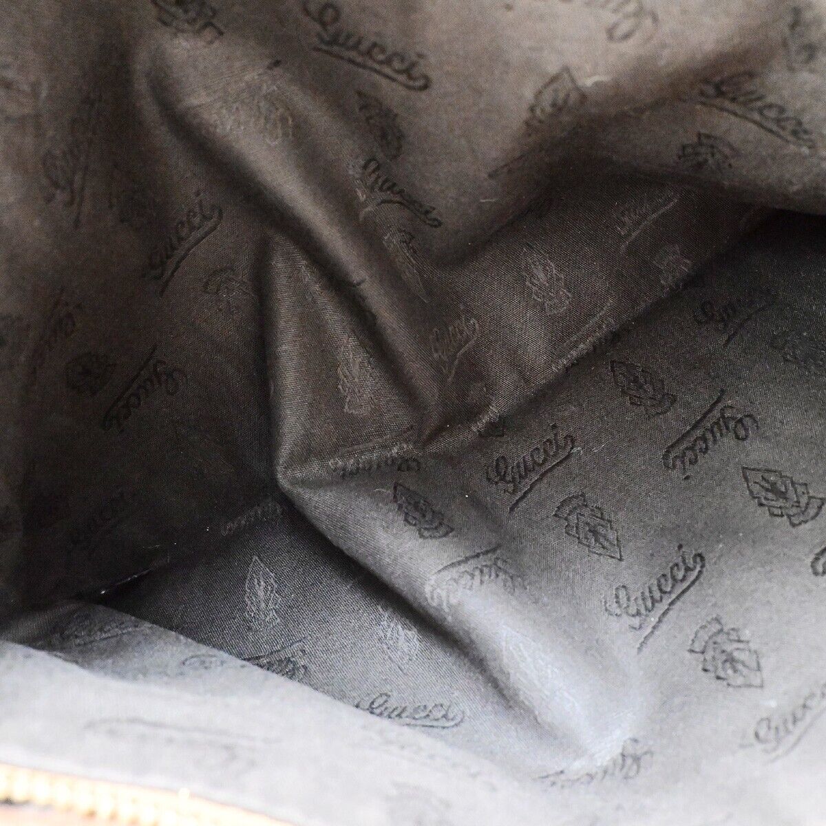 GUCCI GG Guccissima Shoulder Hand Tote Bag Embossing Leather Bronze 65EB943