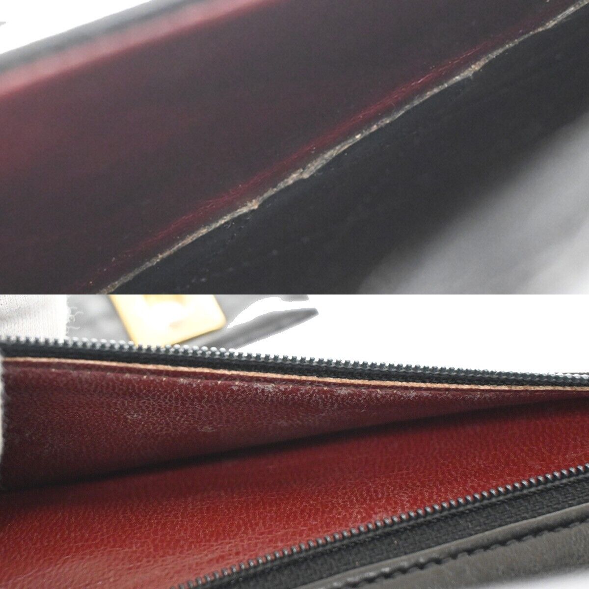 CHANEL CC Matelasse 25 Double Flap Chain Shoulder Bag Leather Black GHW 898RJ228