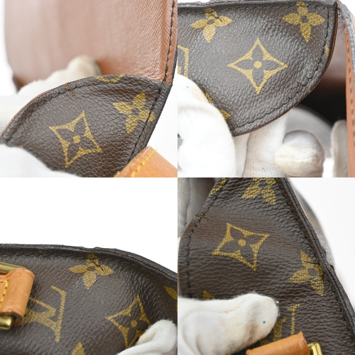 LOUIS VUITTON Saint Cloud GM Shoulder Bag Monogram Leather Brown M51242 86SA019