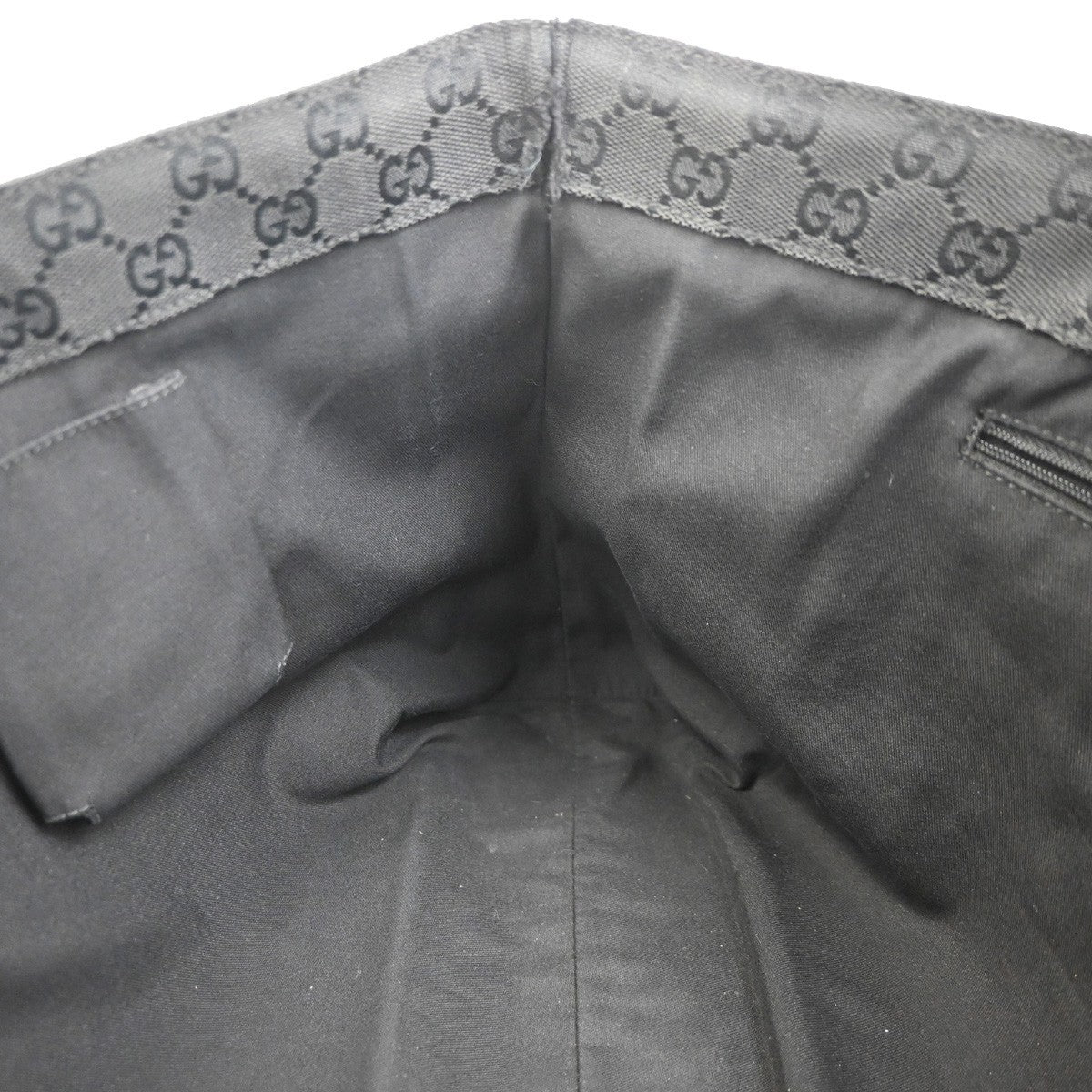 GUCCI GG Pattern Abbey D-ring Shoulder Teto Bag Leather Black Italy GHW 32KC926