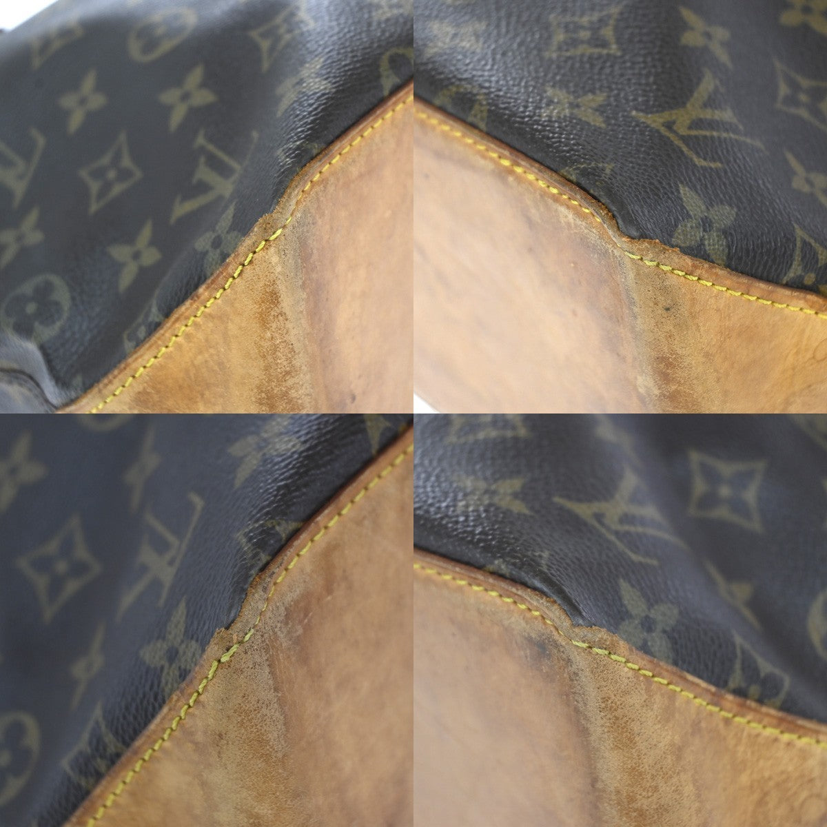 LOUIS VUITTON Cabas Piano Shoulder Bag Monogram Leather Brown M51148 34KP481