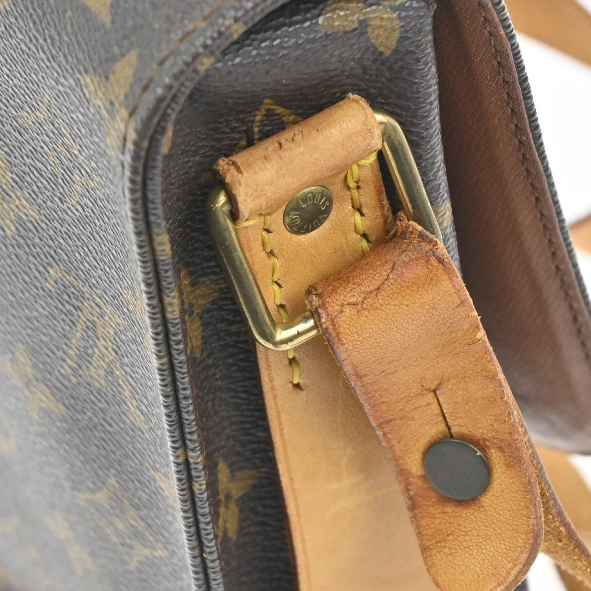 LOUIS VUITTON Cartouchiere MM Shoulder Bag Monogram Leather Brown M51253 85CA683