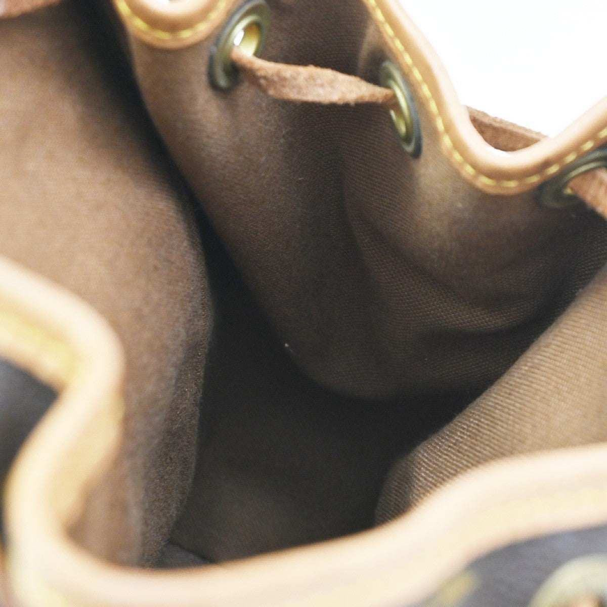 LOUIS VUITTON Mini Montsouris Backpack Bag Monogram Leather Brown M51137 43PA131
