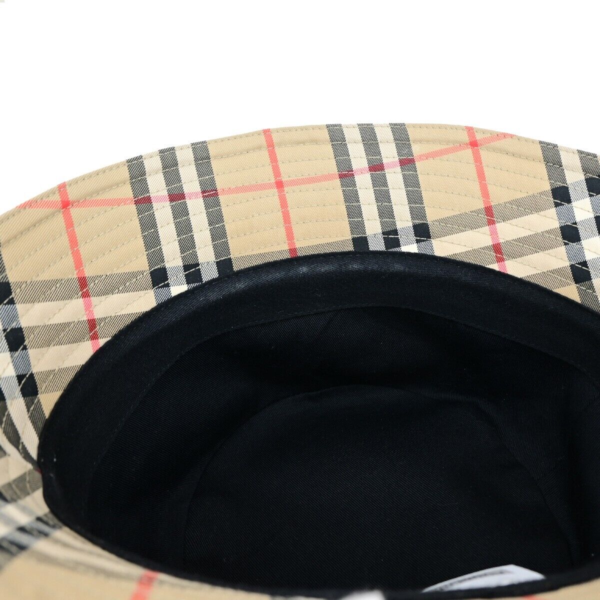 BURBERRY LONDON Logo Nova Check Bucket Hat #L Cotton Brown 65RK670