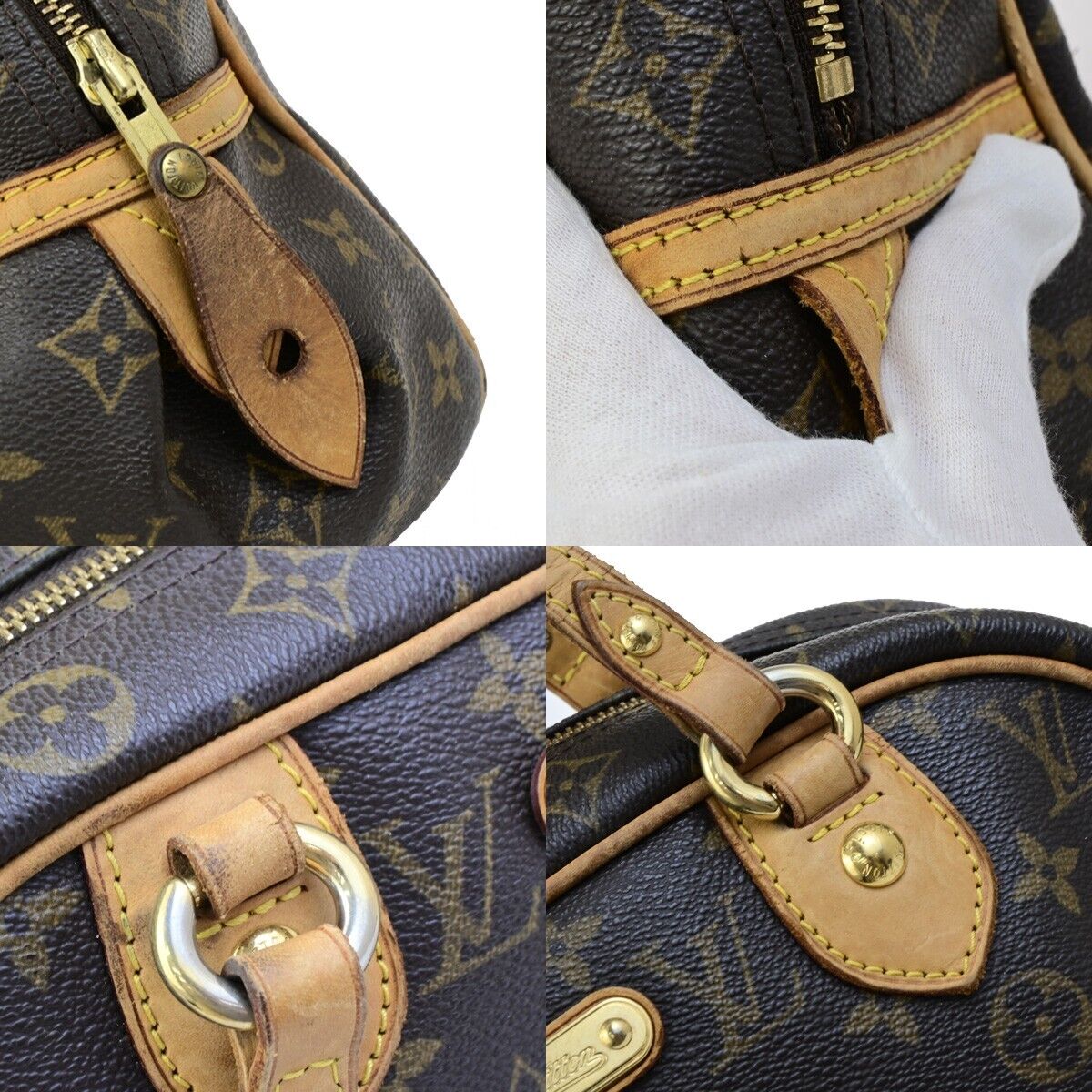 LOUIS VUITTON Montorgueil PM Shoulder Bag Monogram Leather Brown M95565 32ED377