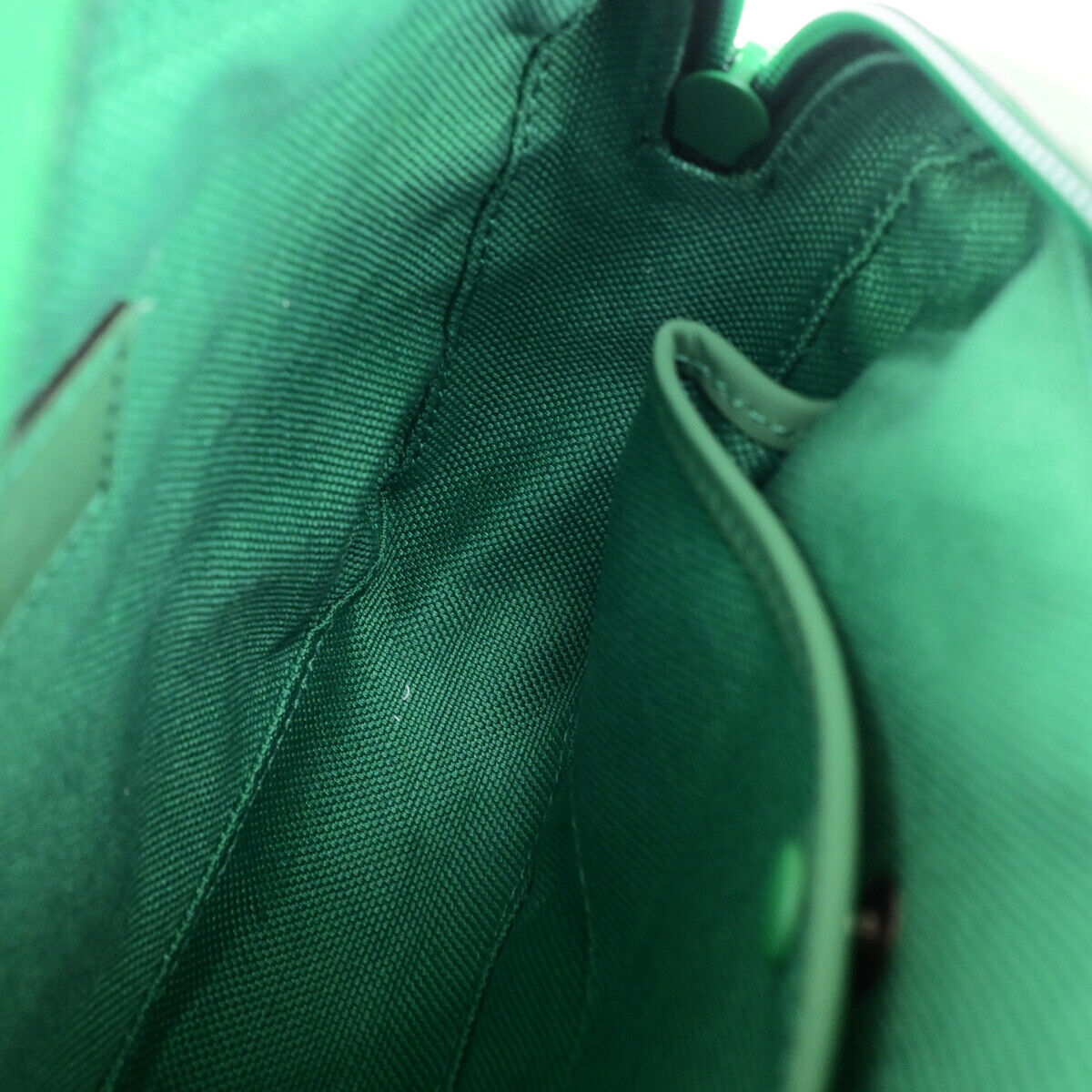 GUCCI Logo GG Rubber Effect Leather Mini Shoulder Bag Green Italy 602RK729