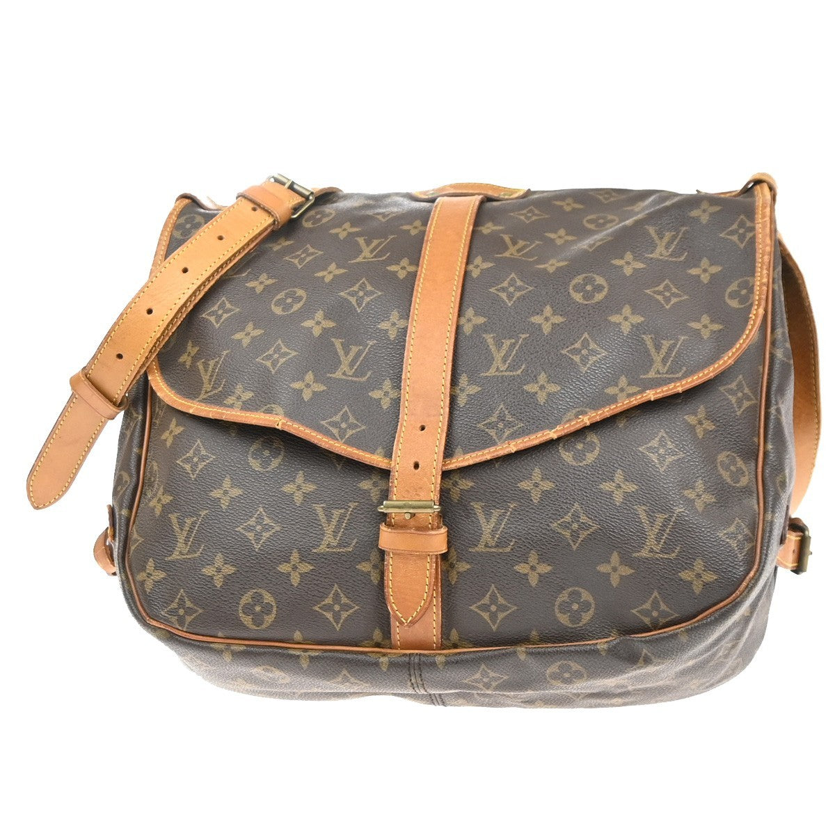 LOUIS VUITTON Saumur 35 Shoulder Bag Monogram Leather BN France M42254 83KC992