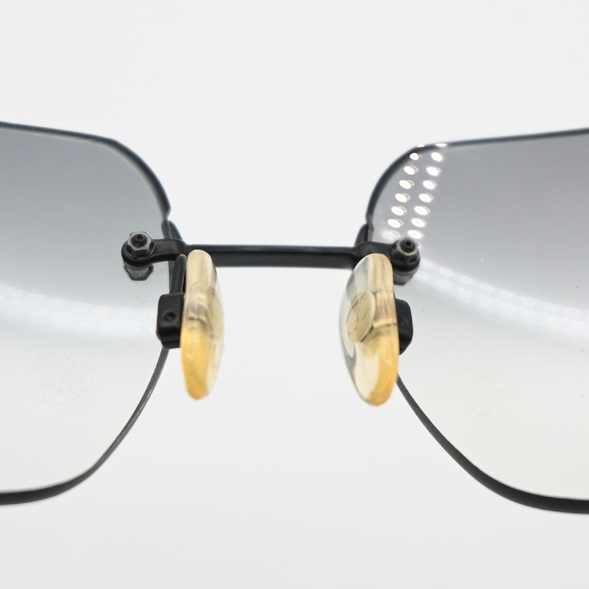 CHANEL CC Logo Rhine Stone Sunglasses Eye Were 4017-D Plastic Metal BK 67RL857