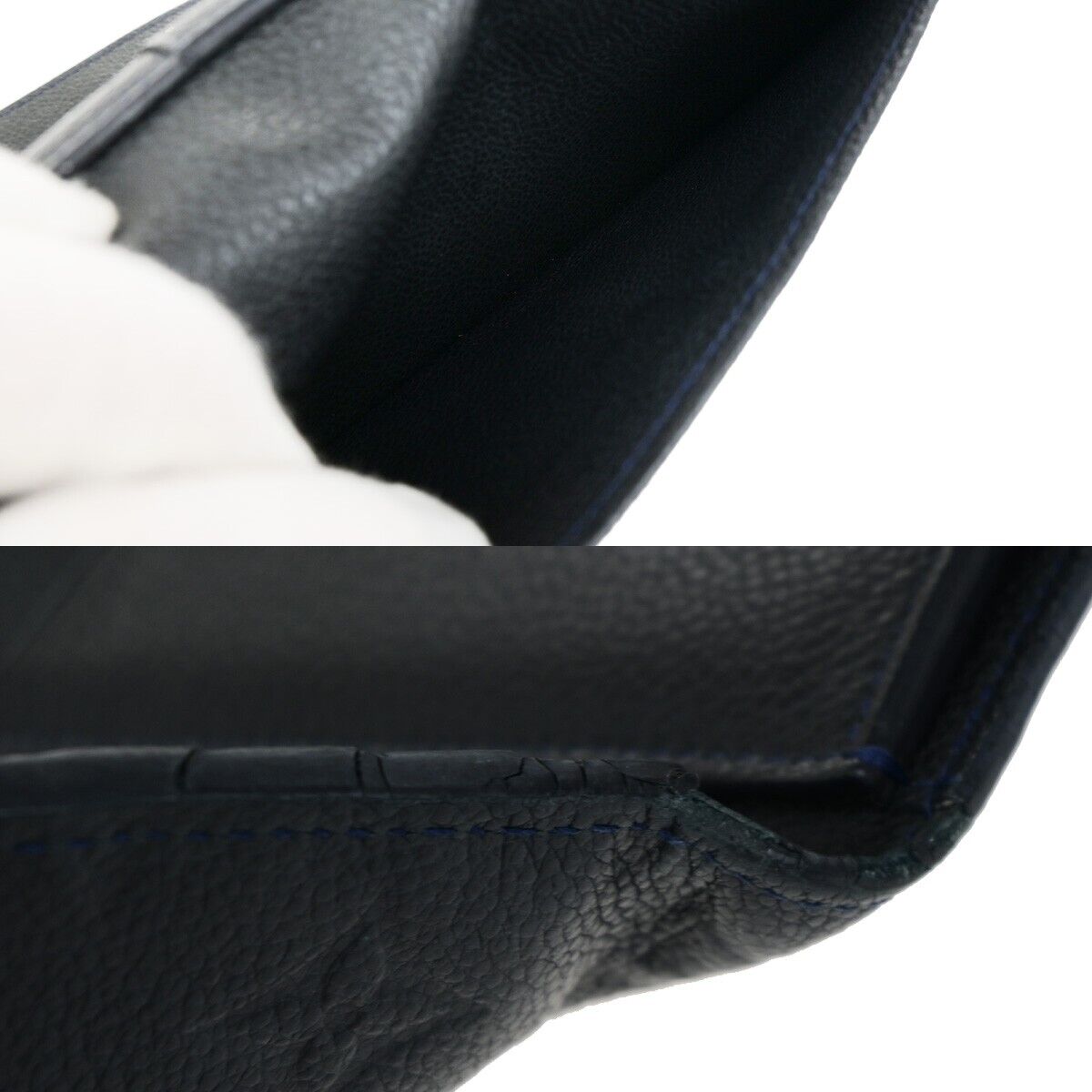 LOUIS VUITTON Virtuose Trifold Wallet Monogram Empreinte Blue M60258 88KA281