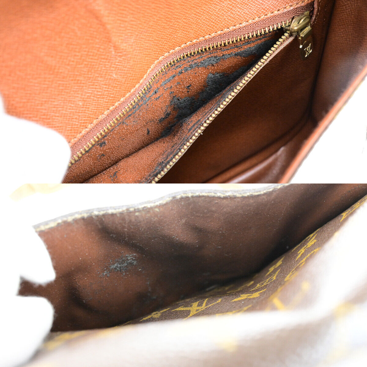 LOUIS VUITTON Saint Cloud GM Shoulder Bag Monogram Leather Brown M51242 69YG707
