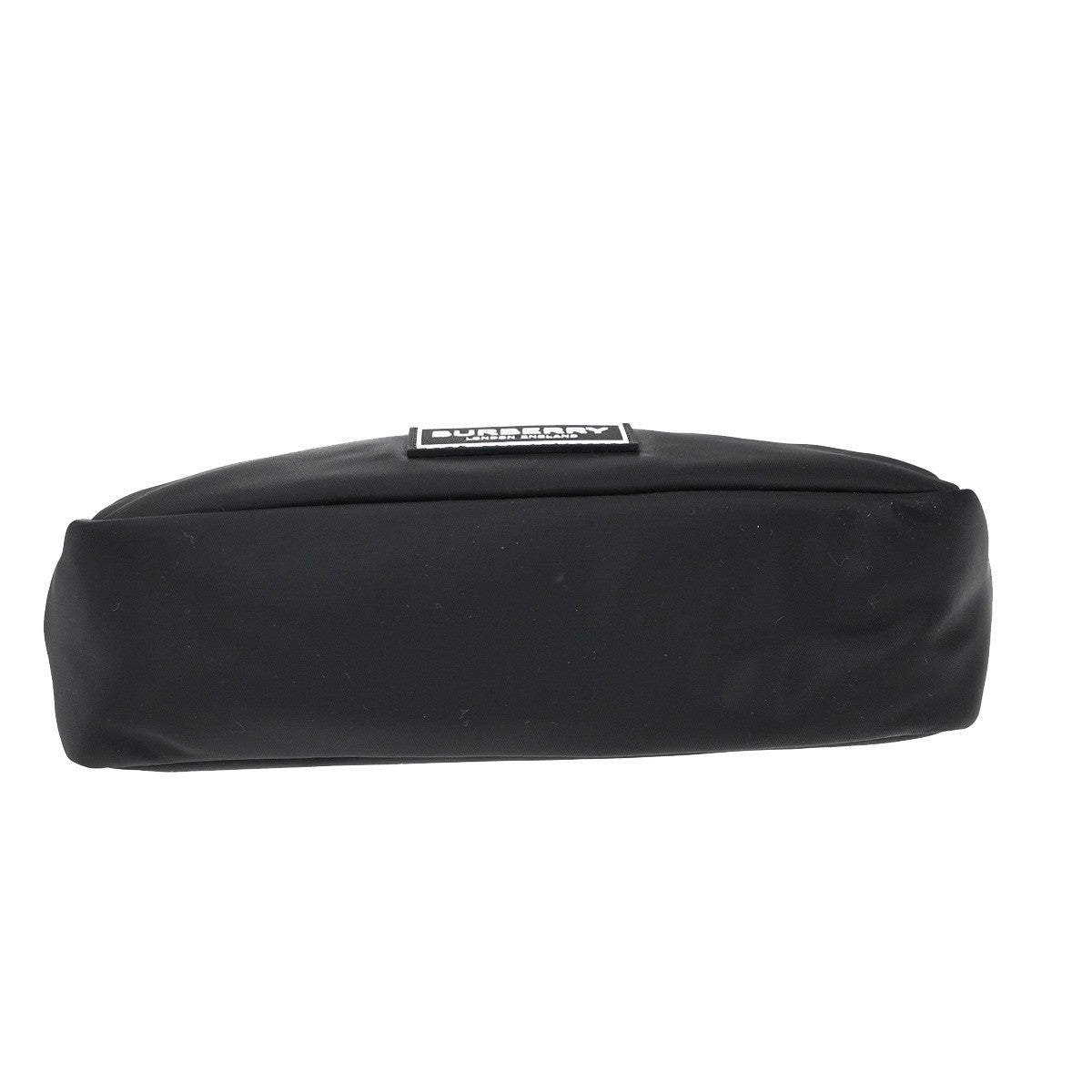 BURBERRY Logo Clutch Pouch Bag Nylon Black SHW 65RF576