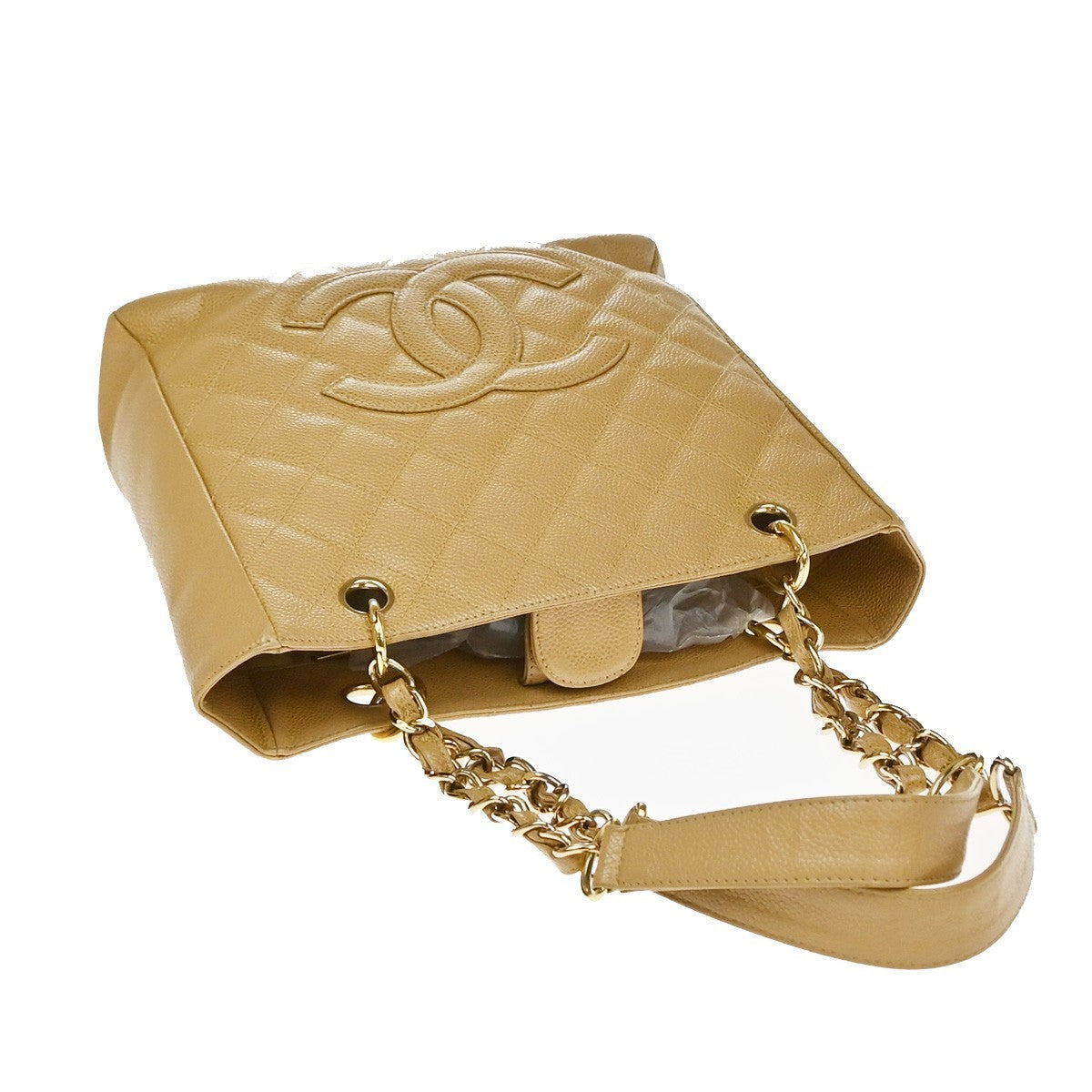 CHANEL CC Matelasse PST Chain Shoulder Bag Grained Calfskin Leather BE 320RQ056