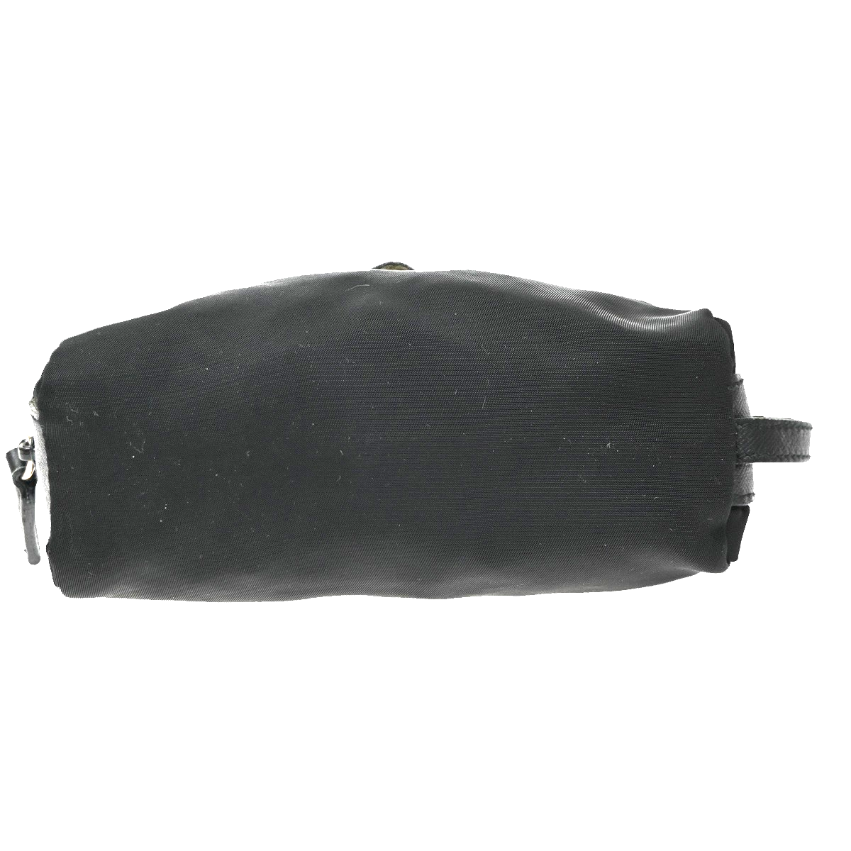 PRADA Logo Tessuto Mini Cosmetic Pouch Nylon Leather Black SHW Italy 09KD207