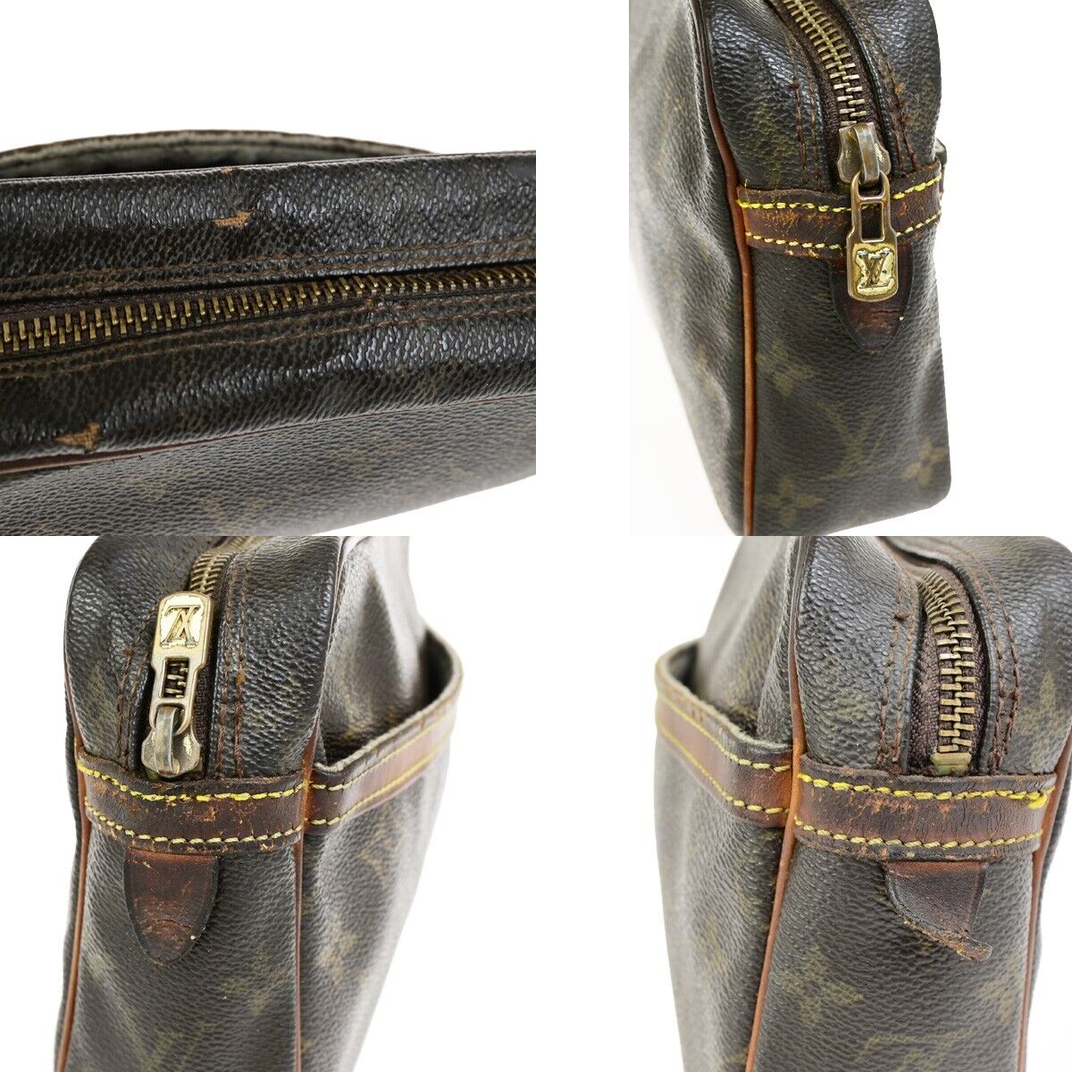 LOUIS VUITTON Compiegne 23 Clutch Hand Bag Monogram Leather Brown M51847 01FB194