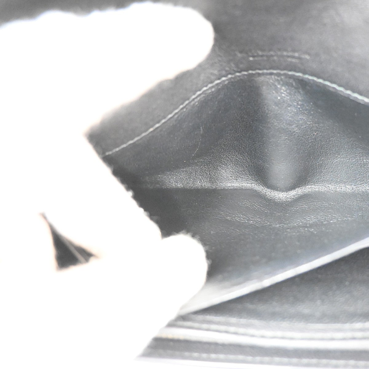 BOTTEGA VENETA Logo Intrecciato Long Bifold Wallet Leather Black 69TA154