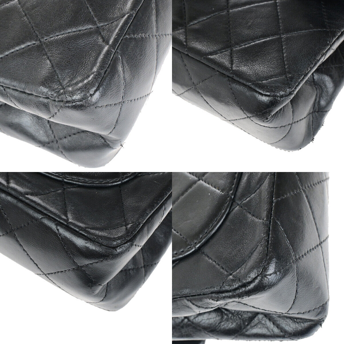 CHANEL CC Mini Matelasse Chain Shoulder Bag Leather Black GHW Vintage 691RK762