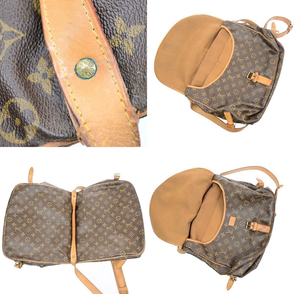 LOUIS VUITTON Saumur 35 Shoulder Bag Monogram Leather BN France M42254 80YJ223