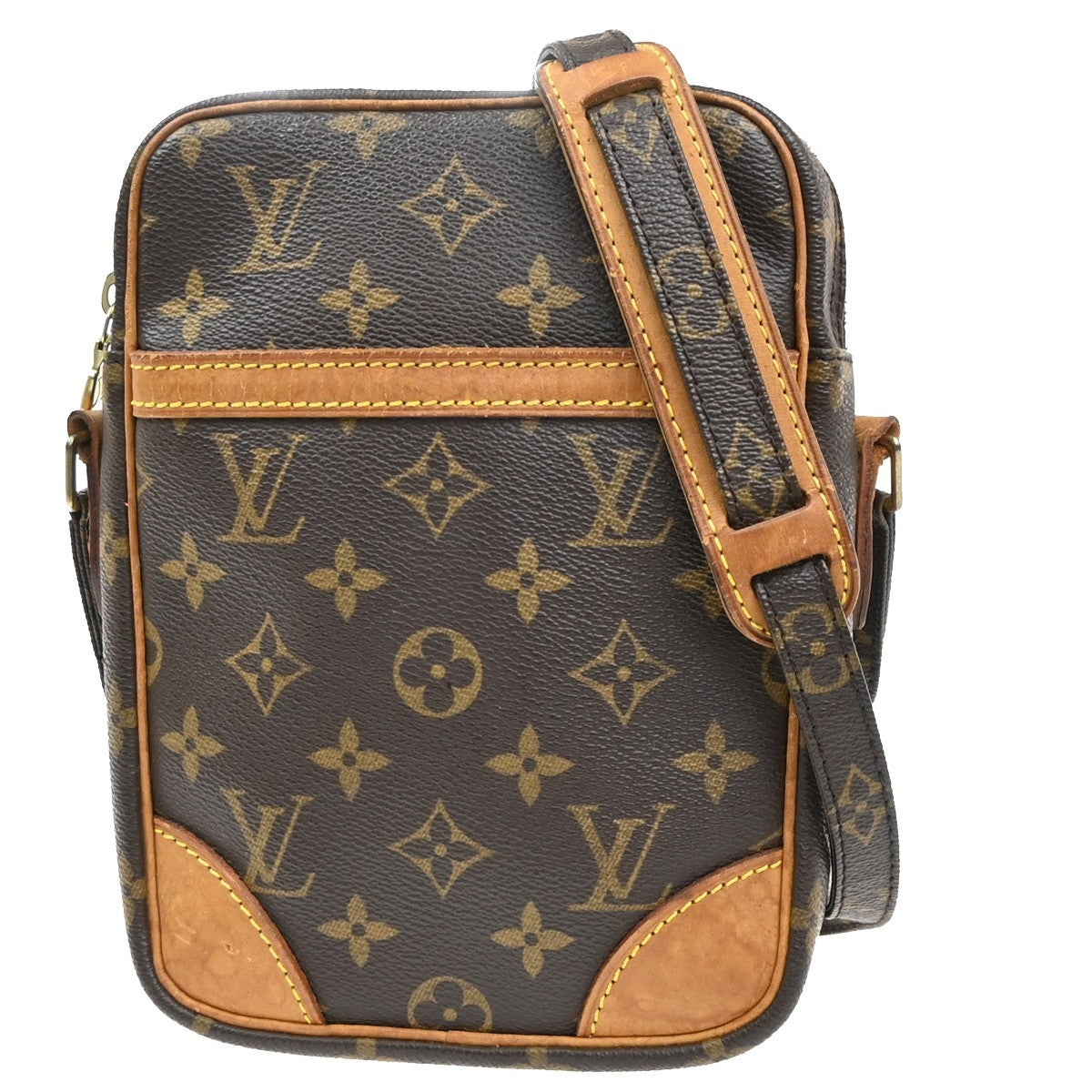 LOUIS VUITTON Danube Shoulder Bag Monogram Leather Brown France M45266 79MA624