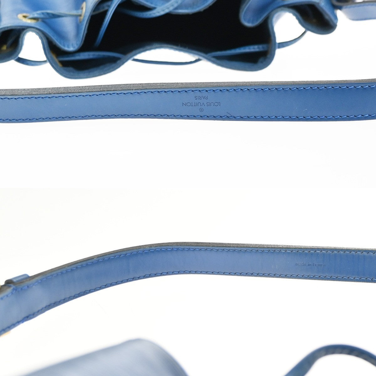 LOUIS VUITTON LV Petit Noe Shoulder Bag Epi Leather Blue France M44105 86KC177