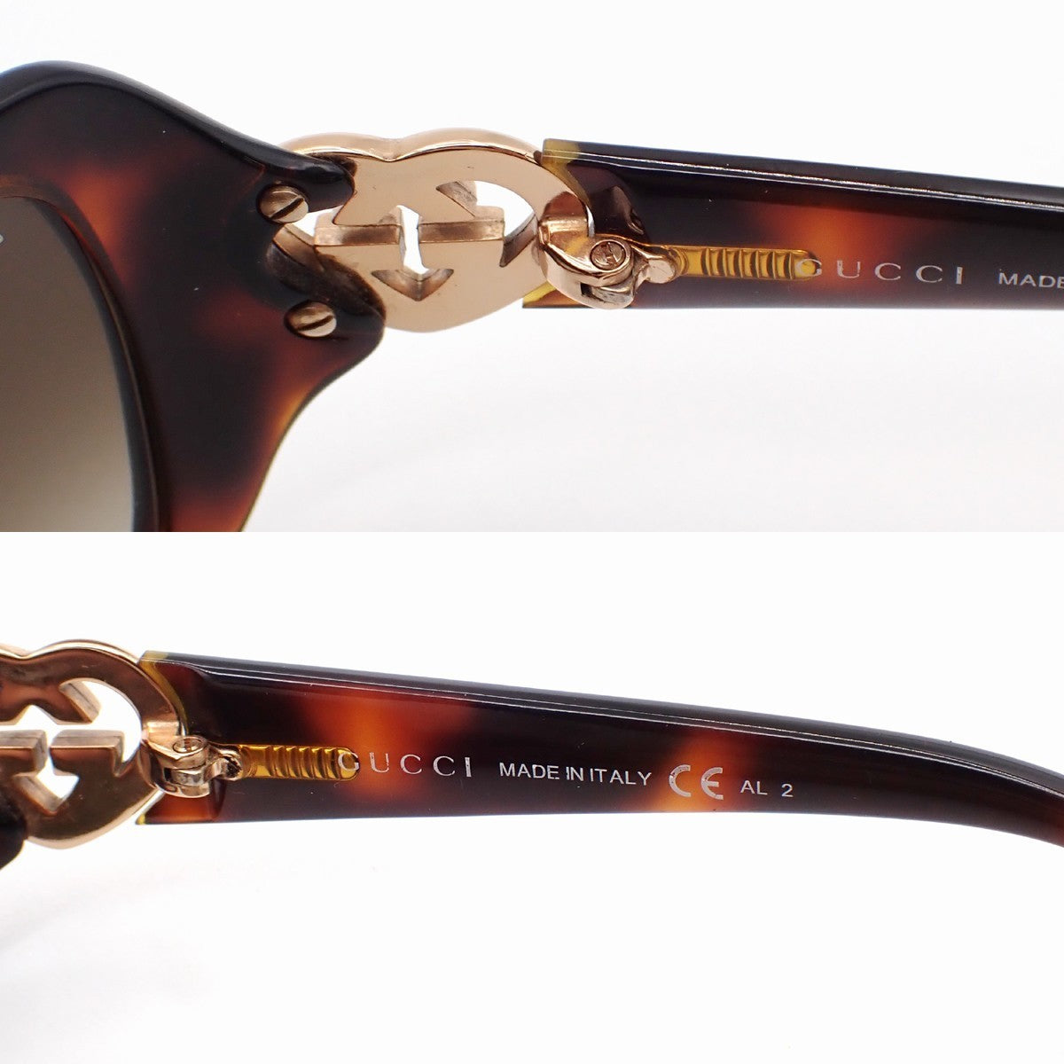 GUCCI Heart Logo Folding Sunglasses GG3548/S  Eye Wear Plastic Metal BN 60RL544