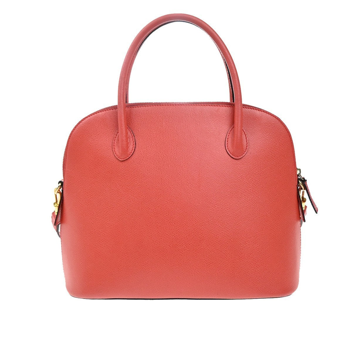 CELINE Logo 2way Shoulder Hand Bag Leather Orange Italy 84EG349