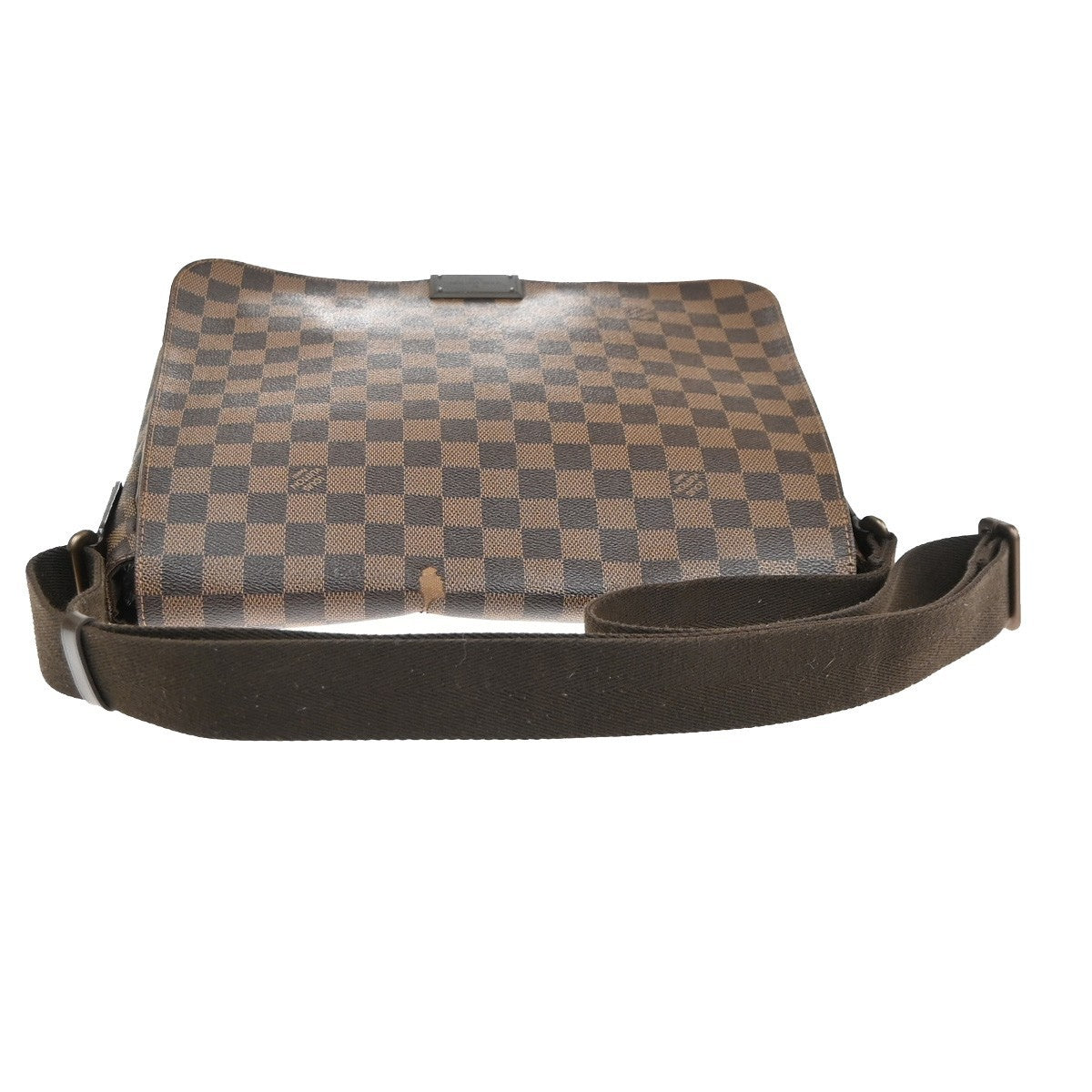 LOUIS VUITTON District MM Shoulder Bag Damier Ebene Leather Brown N41212 87MA625