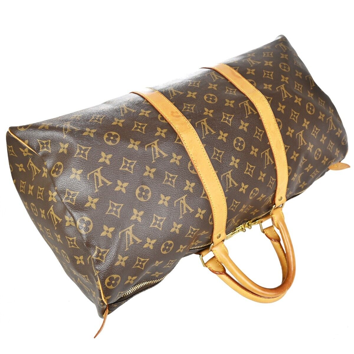 LOUIS VUITTON Keepall 50 Travel Hand Bag Monogram Leather Brown M41426 72YG737