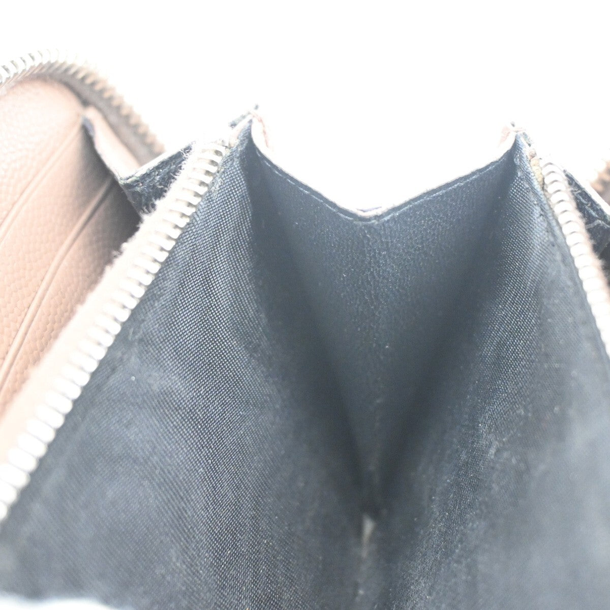 SAINT LAURENT YSL Logo Zipper Aroung Long Wallet Leather Brown SHW 64EF031