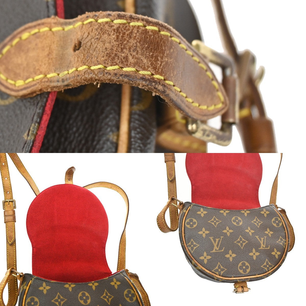 LOUIS VUITTON LV Tambourine Shoulder Bag Monogram Leather Brown M51179 87KP096