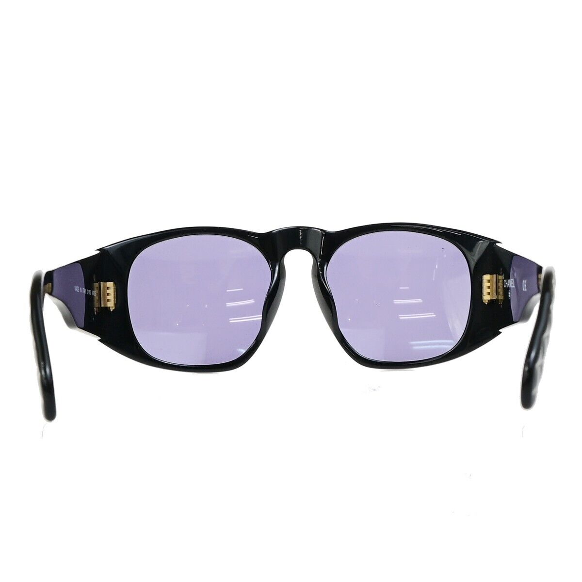 CHANEL CC Logo Matelasse Sunglasses Eye Wear Plastic Black GHW 01450 04RK668