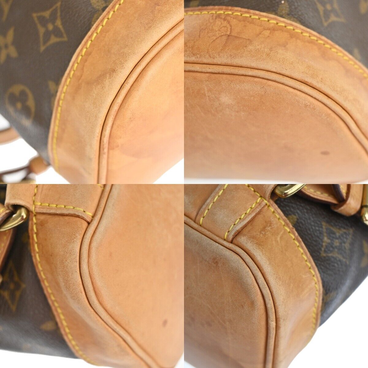 LOUIS VUITTON Montsouris MM Backpack Bag Monogram Leather Brown M51136 79FA413