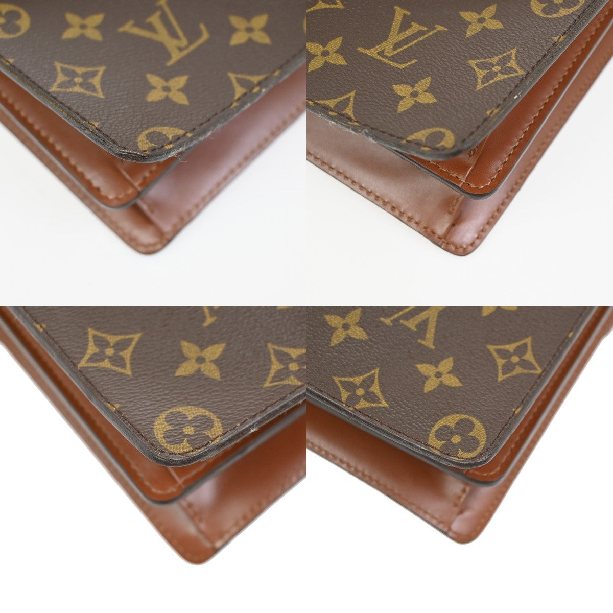 LOUIS VUITTON Concorde Hand Bag Monogram Leather Brown France M51190 98KC745