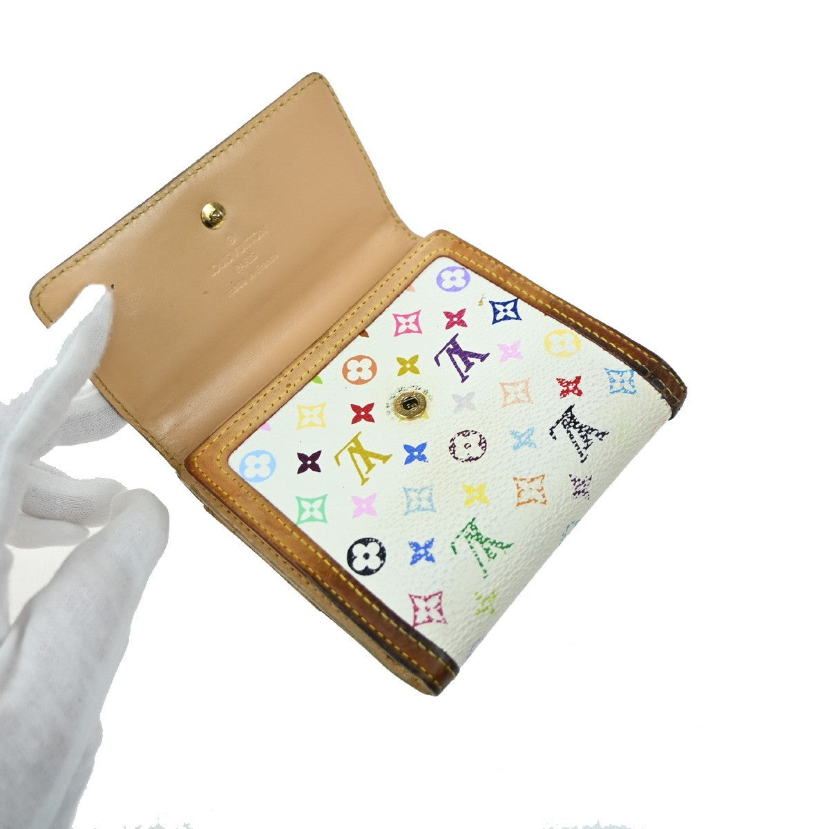 12.Live LOUIS VUITTON 2 Set Long Trifold Wallet Monogram Multi Mini  63KP532