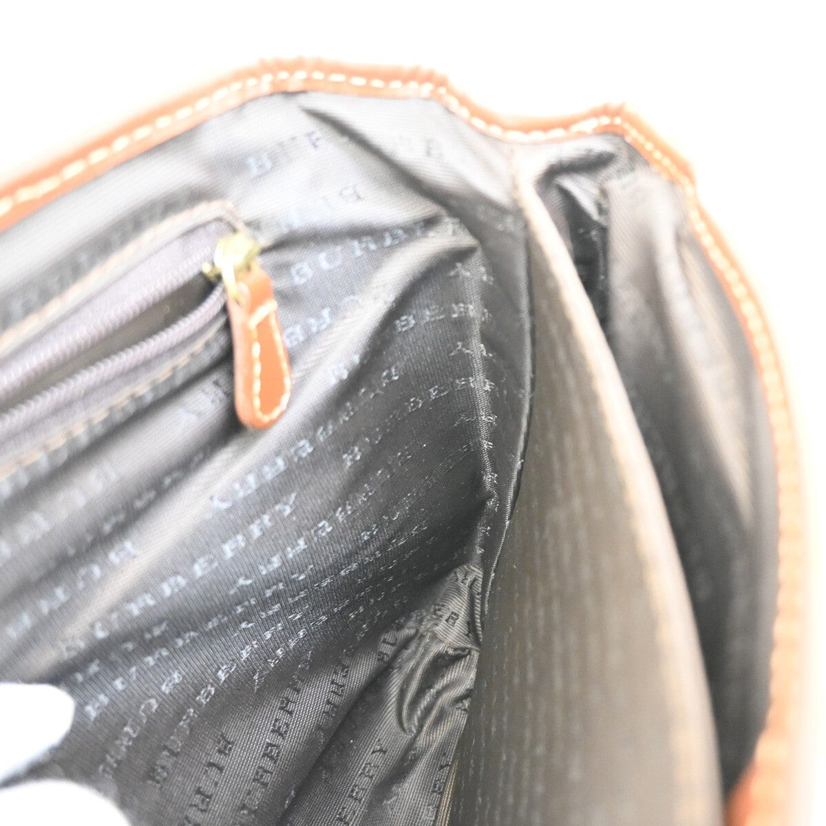 BURBERRY Logo Nova Check Crossbody Shoulder Bag PVC Leather Beige Brown 31FB800
