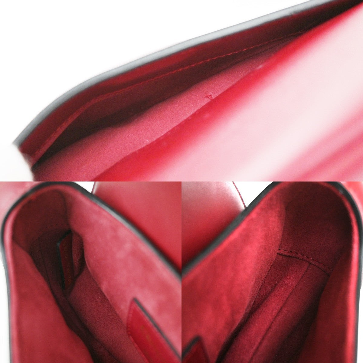 CHRISTIAN DIOR Mini Saddle Hand Bag Leather Red GHW 652RP172