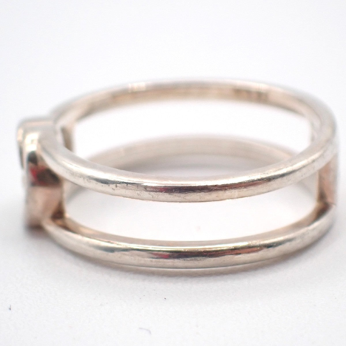 GUCCI Interlocking G Ring Silver 925 Size JP 11 US 6 Italy Accessory 07CA583