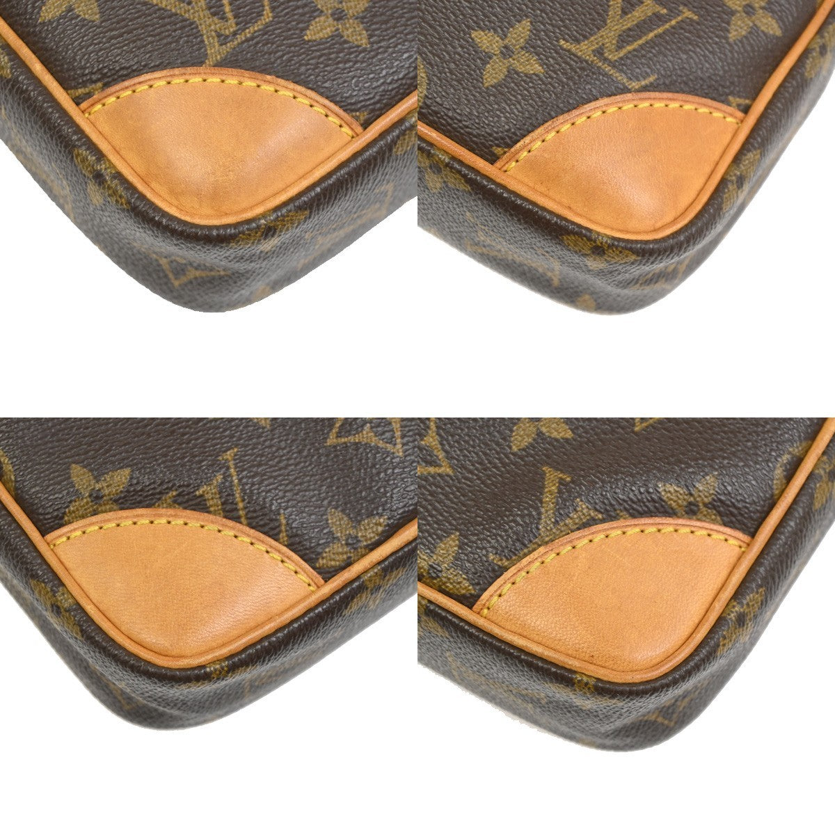 LOUIS VUITTON Danube Shoulder Bag Monogram Leather Brown France M45266 82TA712