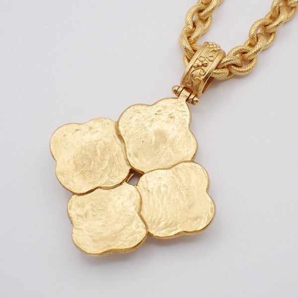 CHANEL CC Logos Chain Long Necklace Pendant 96A  Gold France Vintage 41RL486