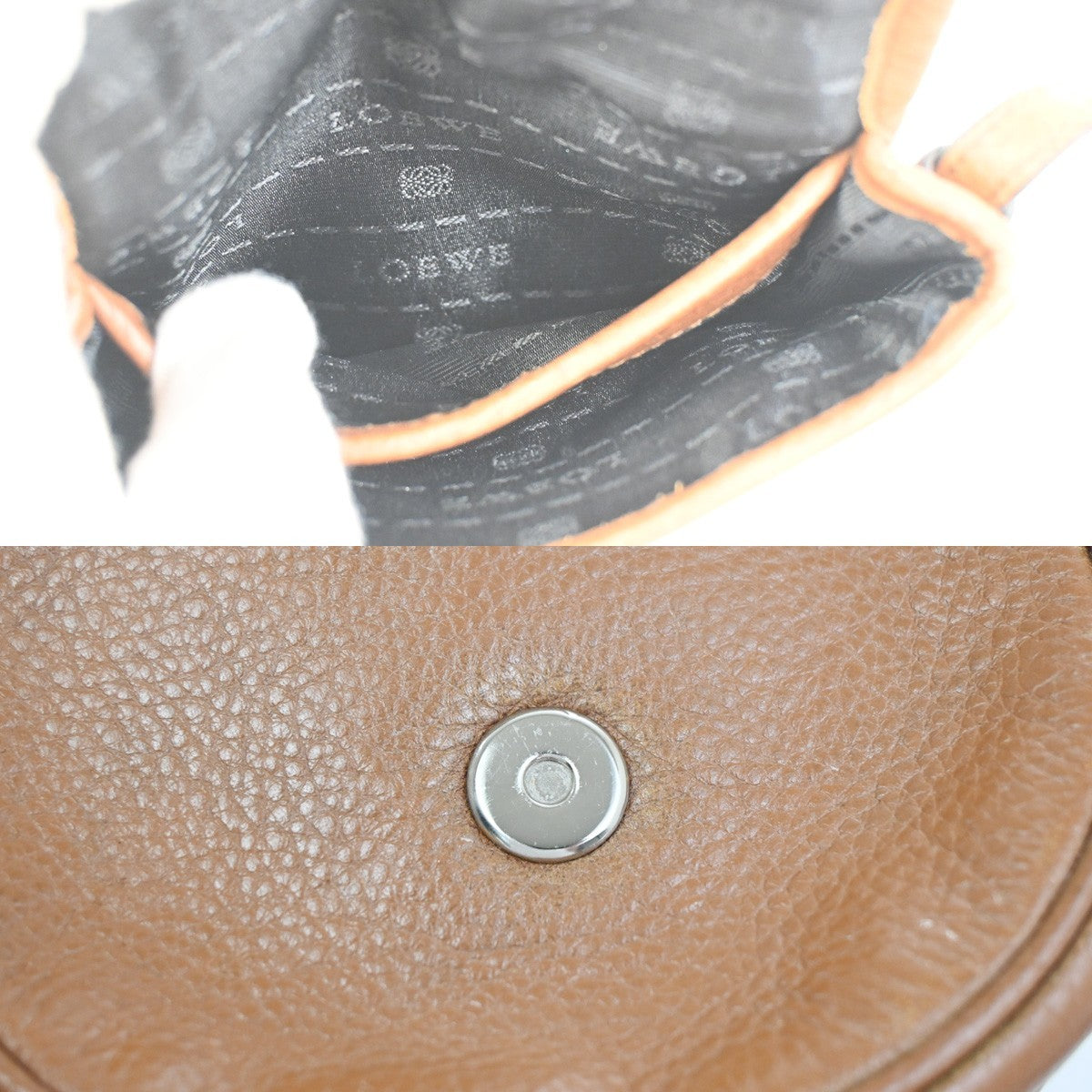 LOEWE Heritage 1846 Mini Crossbody Bag Adjustable Strap Leather Brown 38ZA362